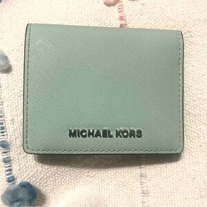 Michael Kors two tone mint color wallet